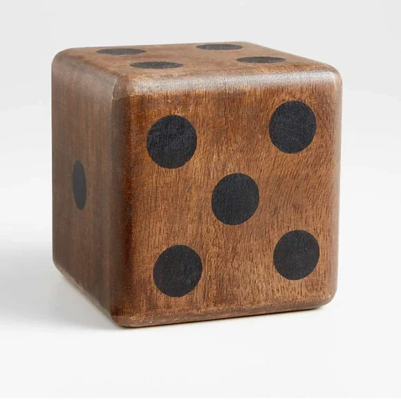Crate&barrel Rustic Oversized Wooden Dice - Picture 15 of 16